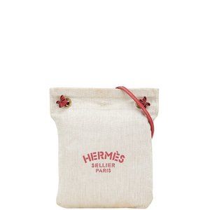 HERMES Beige Leather Shoulder Bag